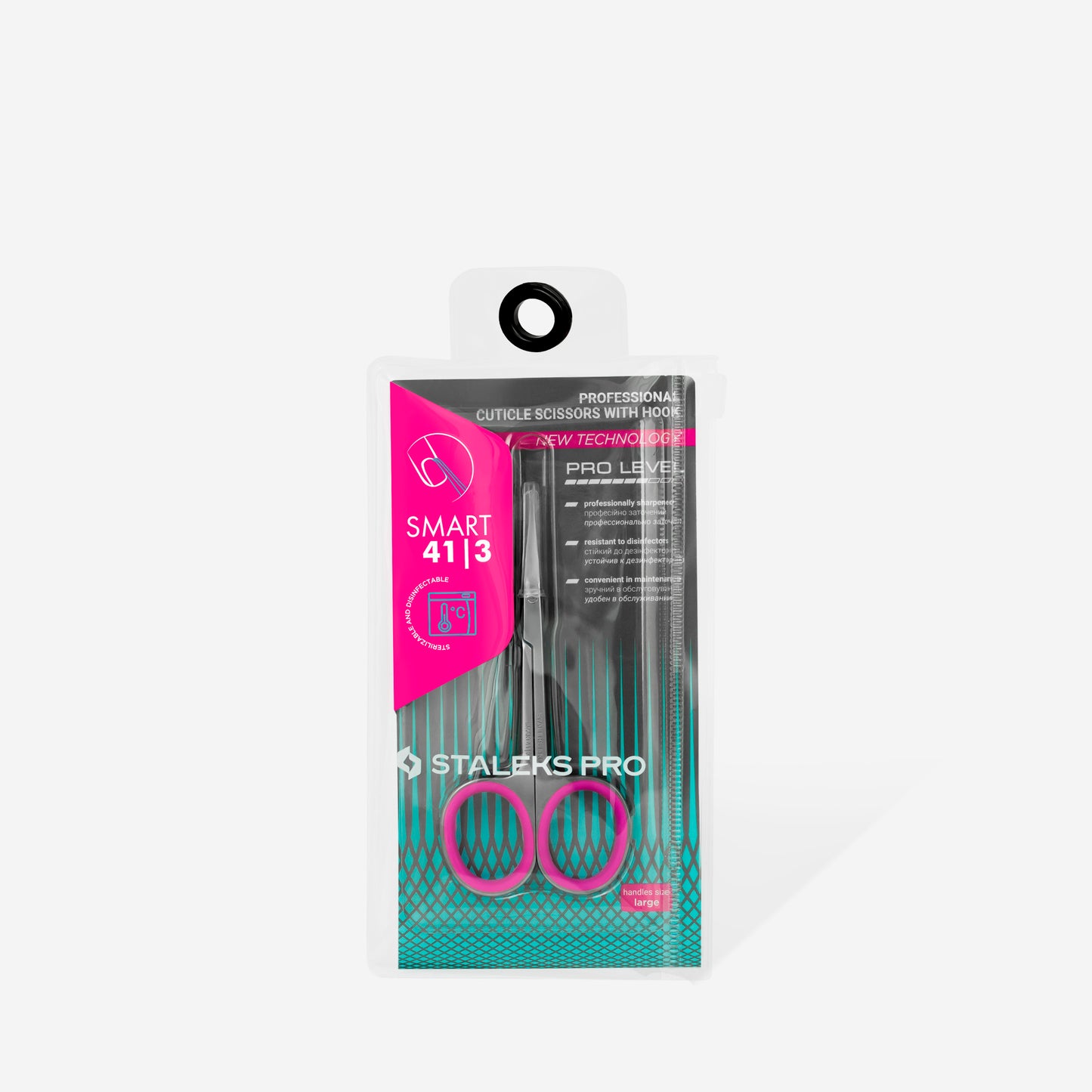 Professional cuticle scissors with hook STALEKS SMART 41, TYPE 3