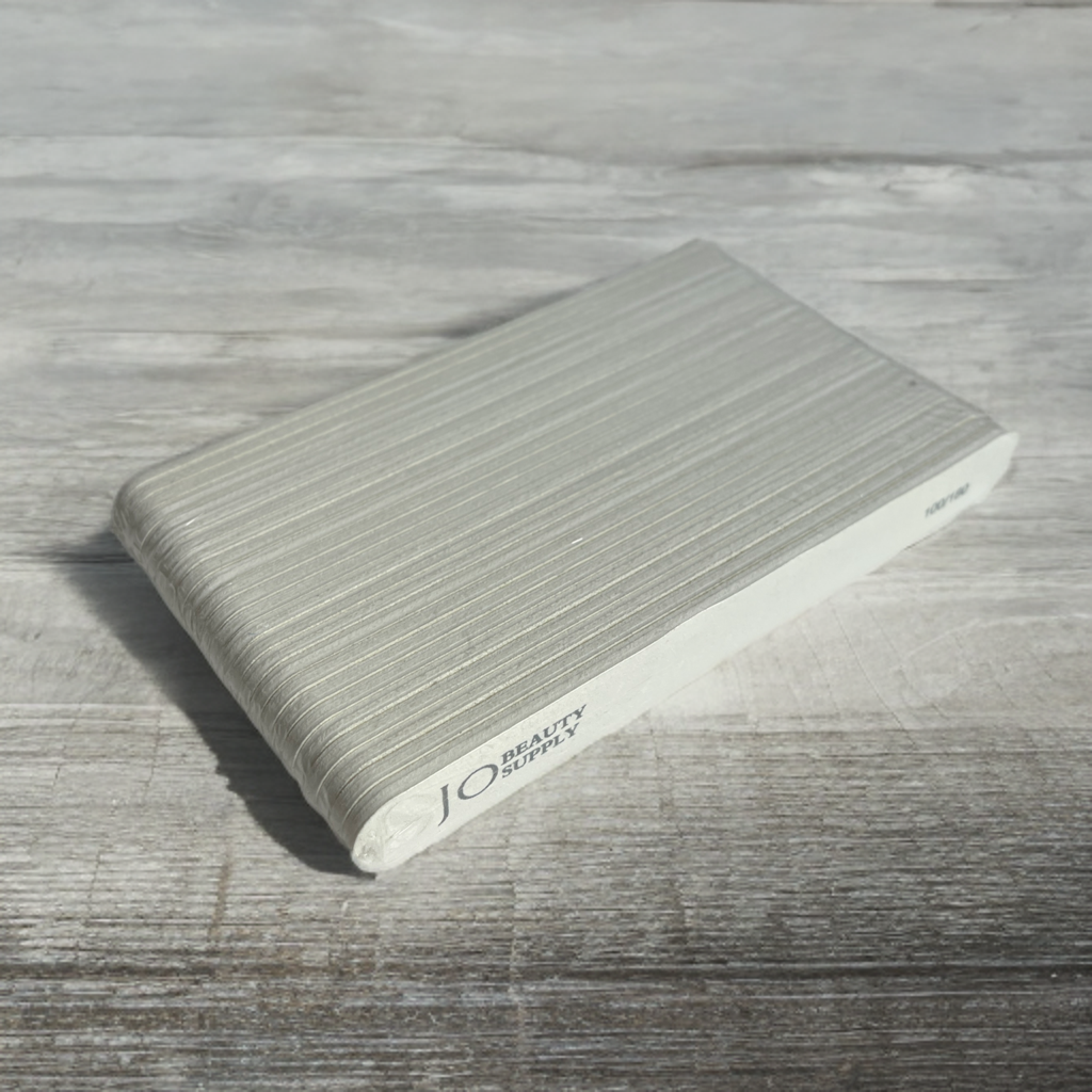 White nail file 100/180 grit round shape