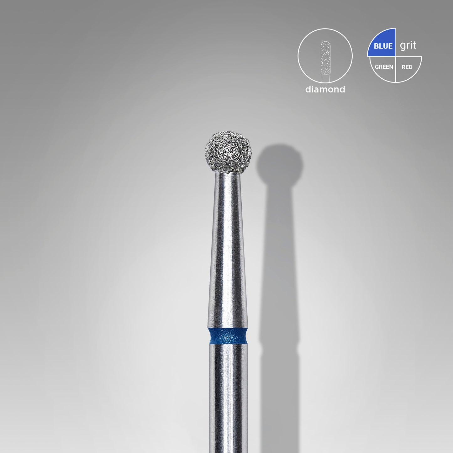 Diamond nail drill bit ball blue STALEKS EXPERT head diameter 2,7 mm