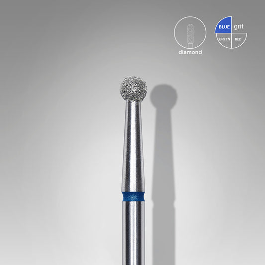 Diamond nail drill bit ball blue STALEKS EXPERT head diameter 2,7 mm