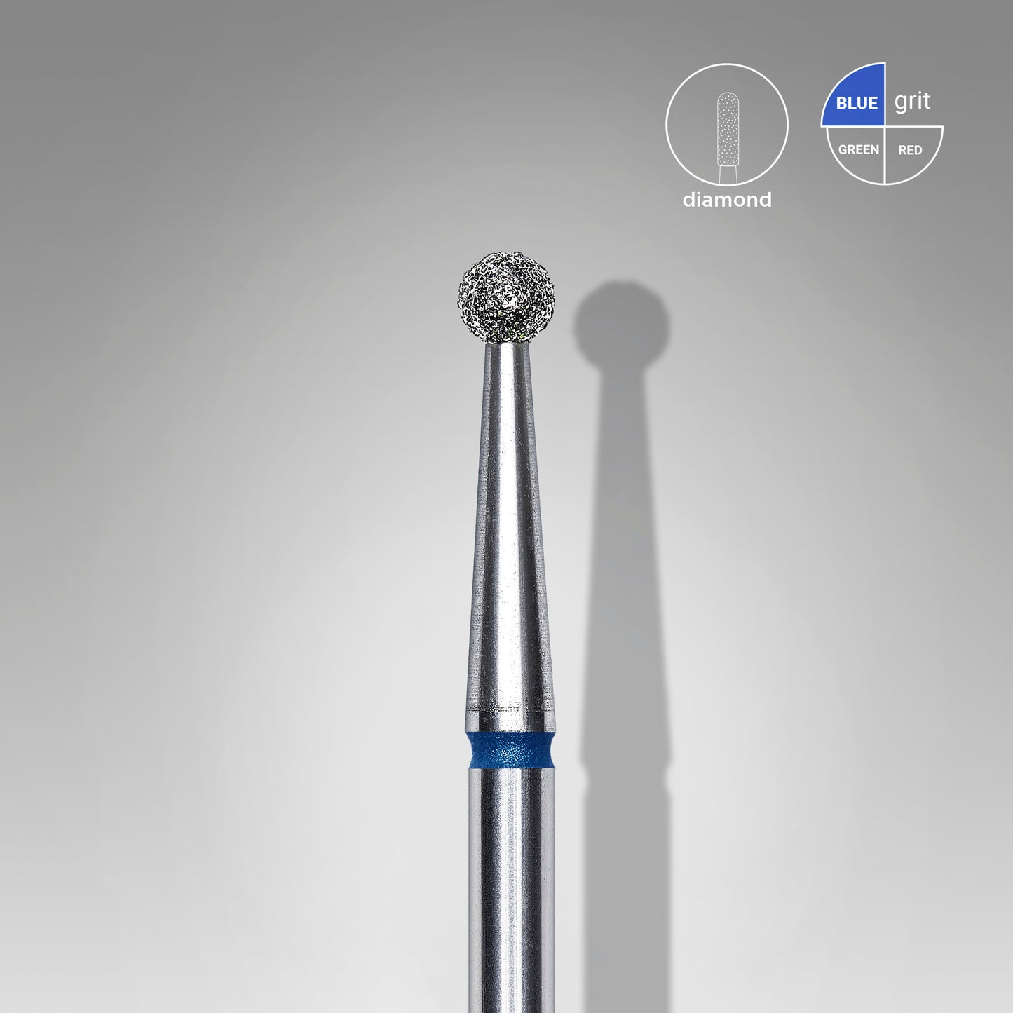 Diamond nail drill bit ball blue STALEKS EXPERT head diameter 2,5 mm
