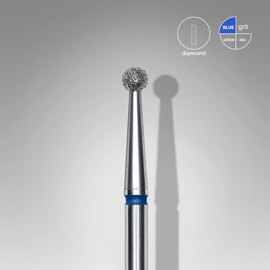 Diamond nail drill bit ball blue STALEKS EXPERT head diameter 2,5 mm