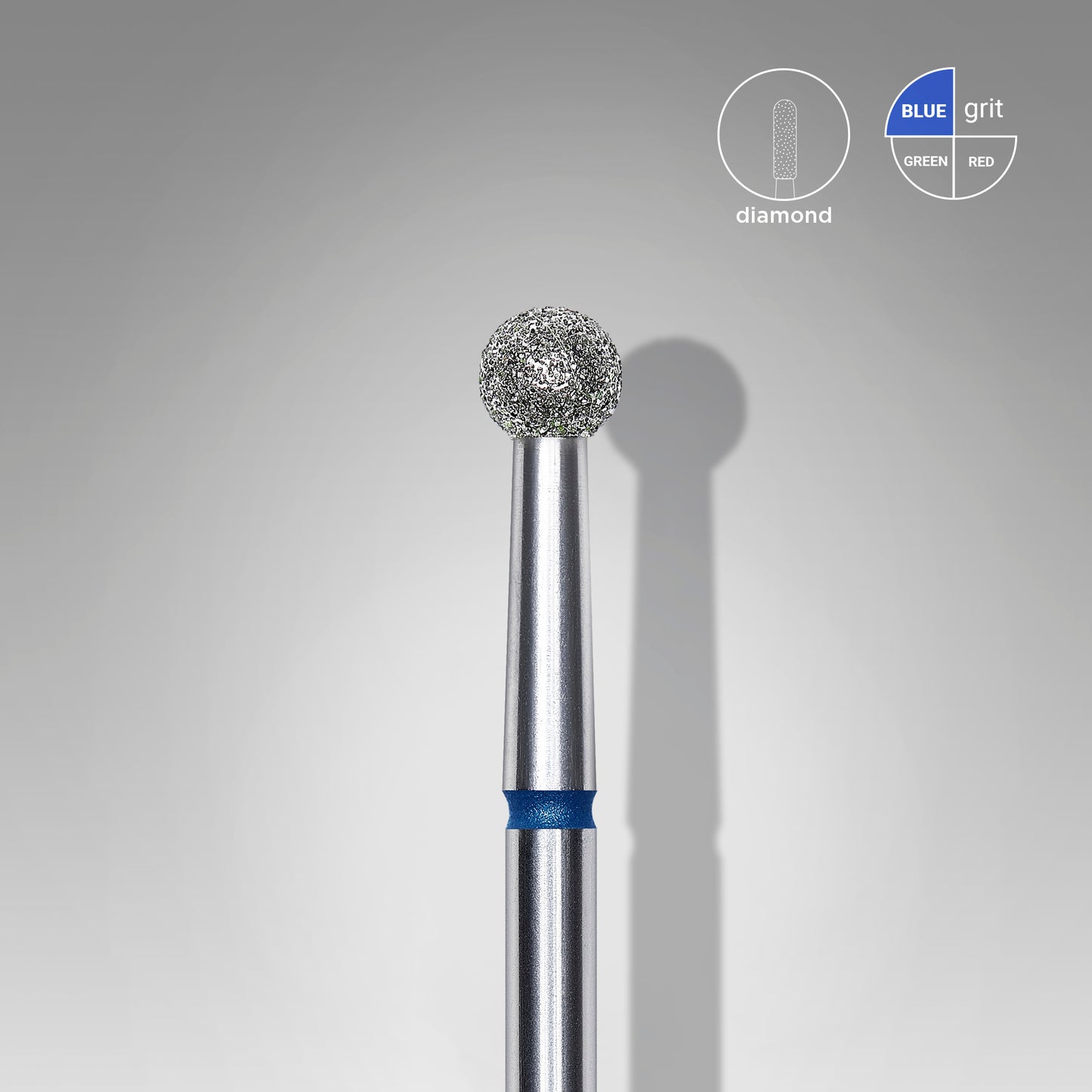 Diamond nail drill bit ball blue STALEKS EXPERT head diameter 3,5 mm