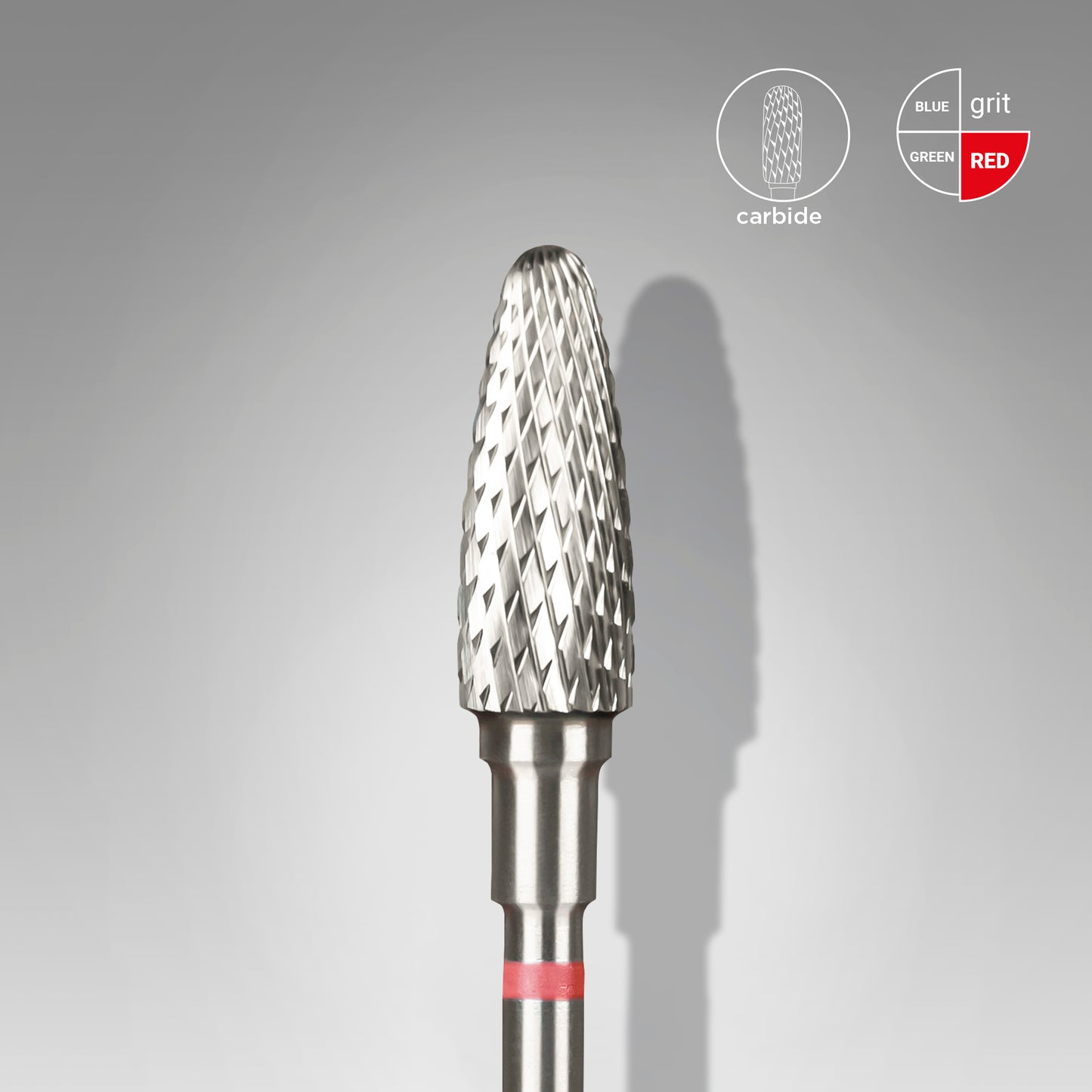 Carbide nail drill bit corn red STALEKS EXPERT head diameter 5 mm / working part 13 mm