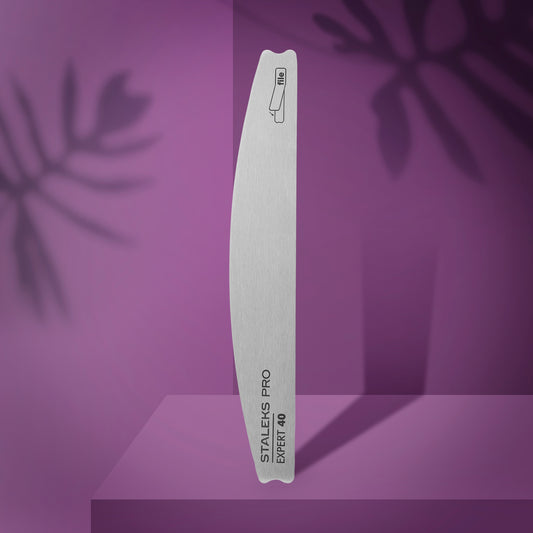 Crescent metal base for nail file STALEKS EXPERT 40