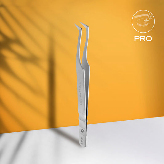 Professional eyelash tweezers STALEKS EXPERT 41 TYPE 6 (L-shaped, 75′)