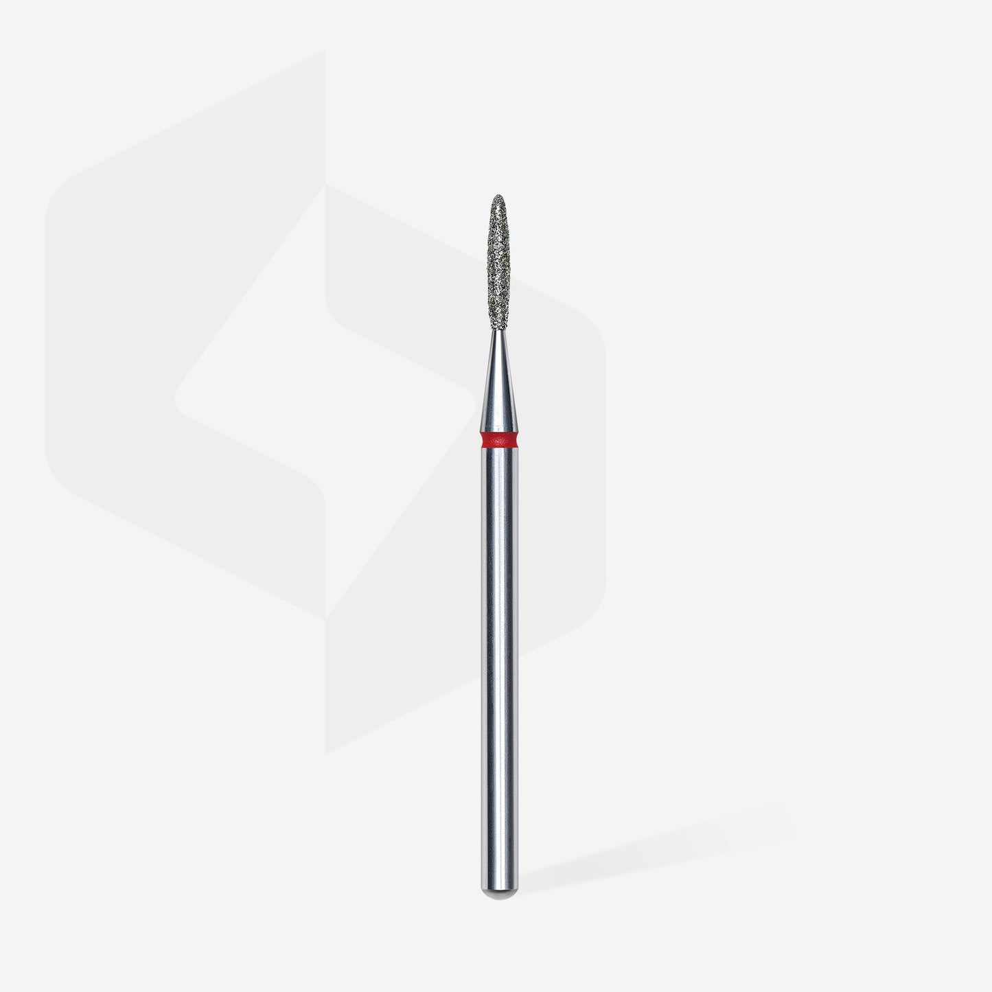 Diamond nail drill bit flame red STALEKS EXPERT head diameter 1,4 mm / working part 8 mm