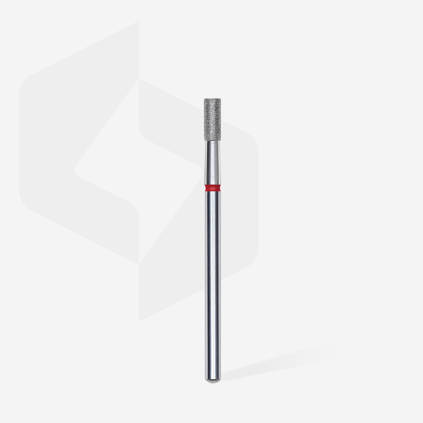 Diamond nail drill bit cylinder red STALEKS EXPERT head diameter 2,5 mm / working part 6 mm