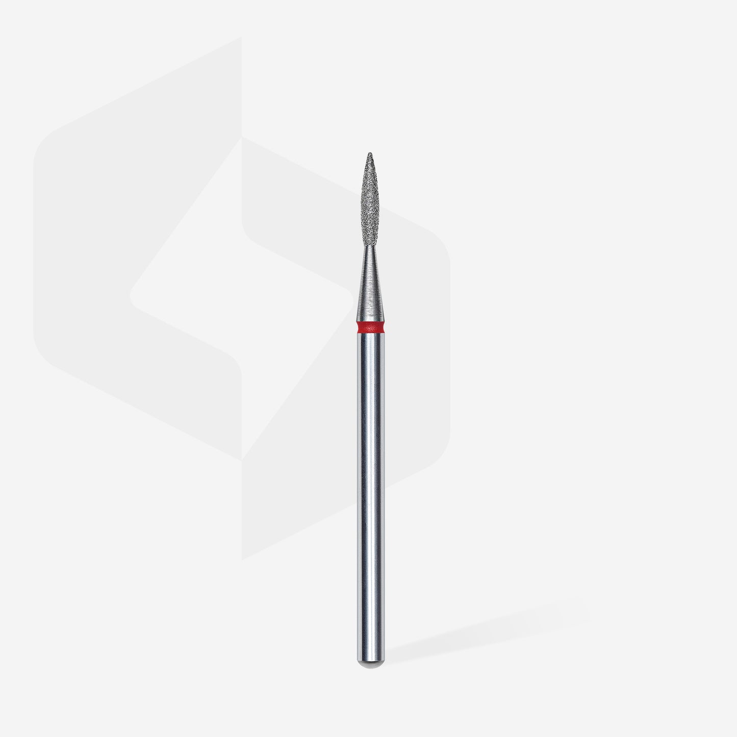 Diamond nail drill bit pointed flame red STALEKS EXPERT head diameter 1,6 mm / working part 8 mm