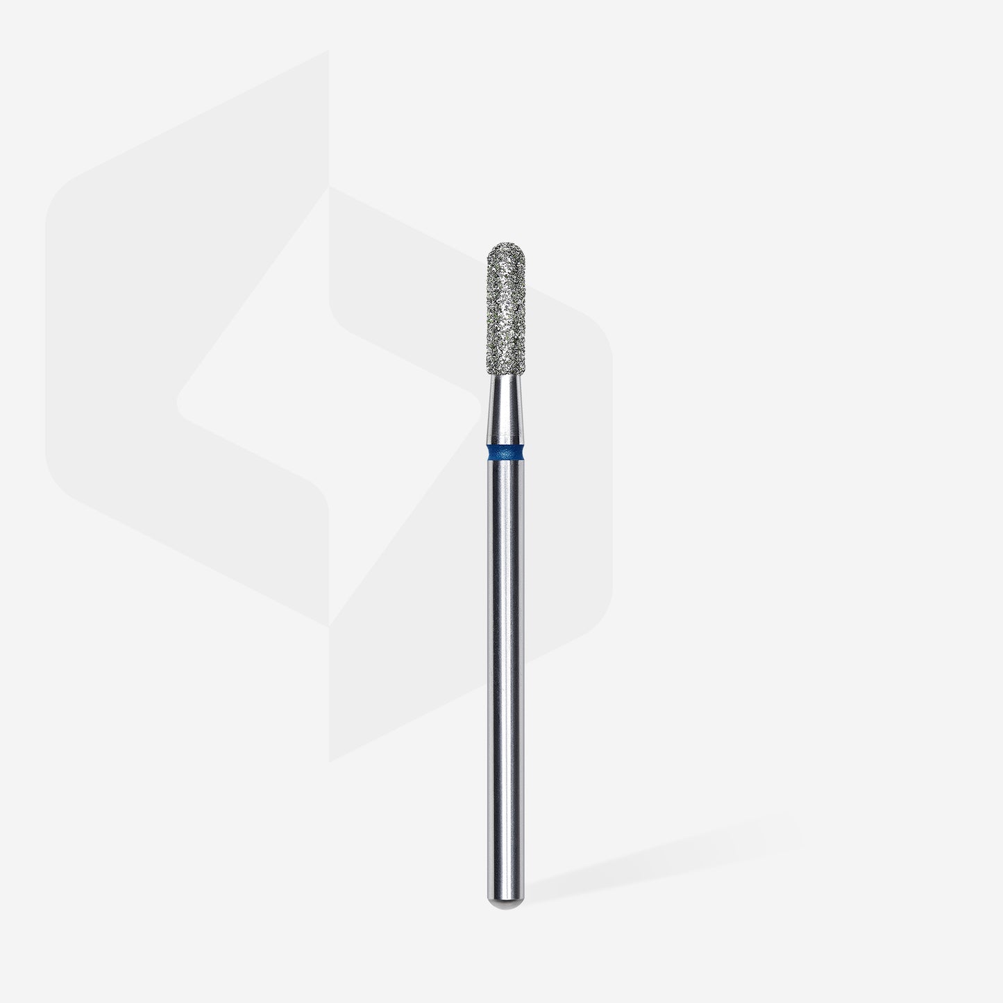 Diamond nail drill bit rounded cylinder blue STALEKS EXPERT head diameter 2,3 mm / working part 8 mm