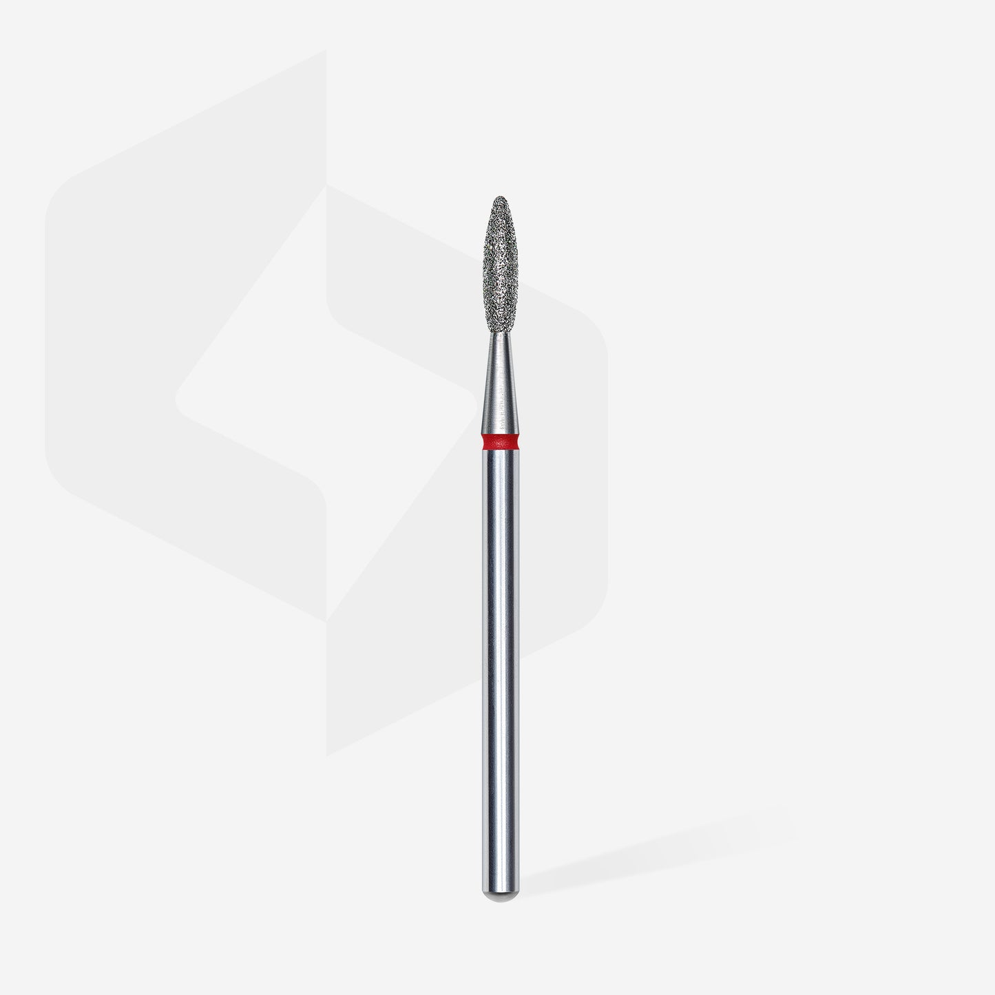 Diamond nail drill bit flame red STALEKS EXPERT head diameter 2,1 mm / working part 8 mm