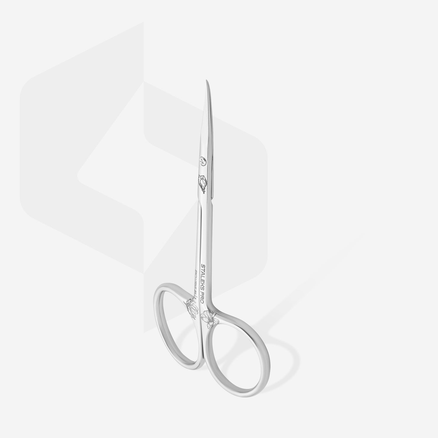 Professional cuticle scissors with hook STALEKS EXCLUSIVE 21 TYPE 1 (magnolia)