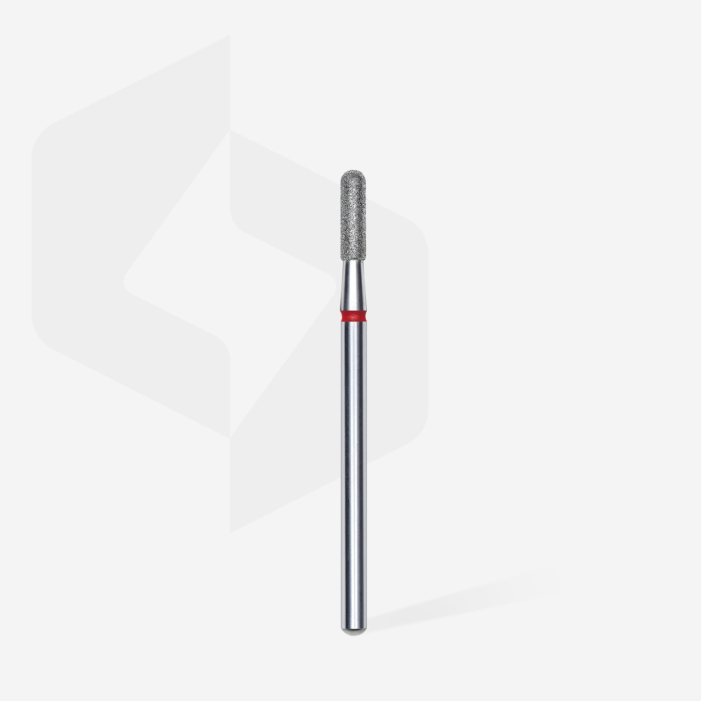 Diamond nail drill bit rounded cylinder red STALEKS EXPERT head diameter 2,3 mm / working part 8 mm