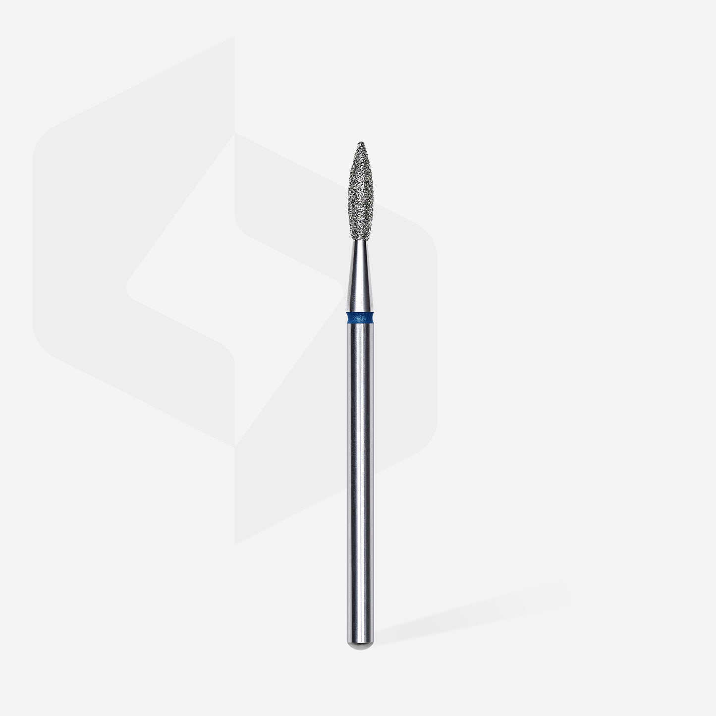 Diamond nail drill bit pointed flame blue STALEKS EXPERT head diameter 2,1 mm / working part 8 mm