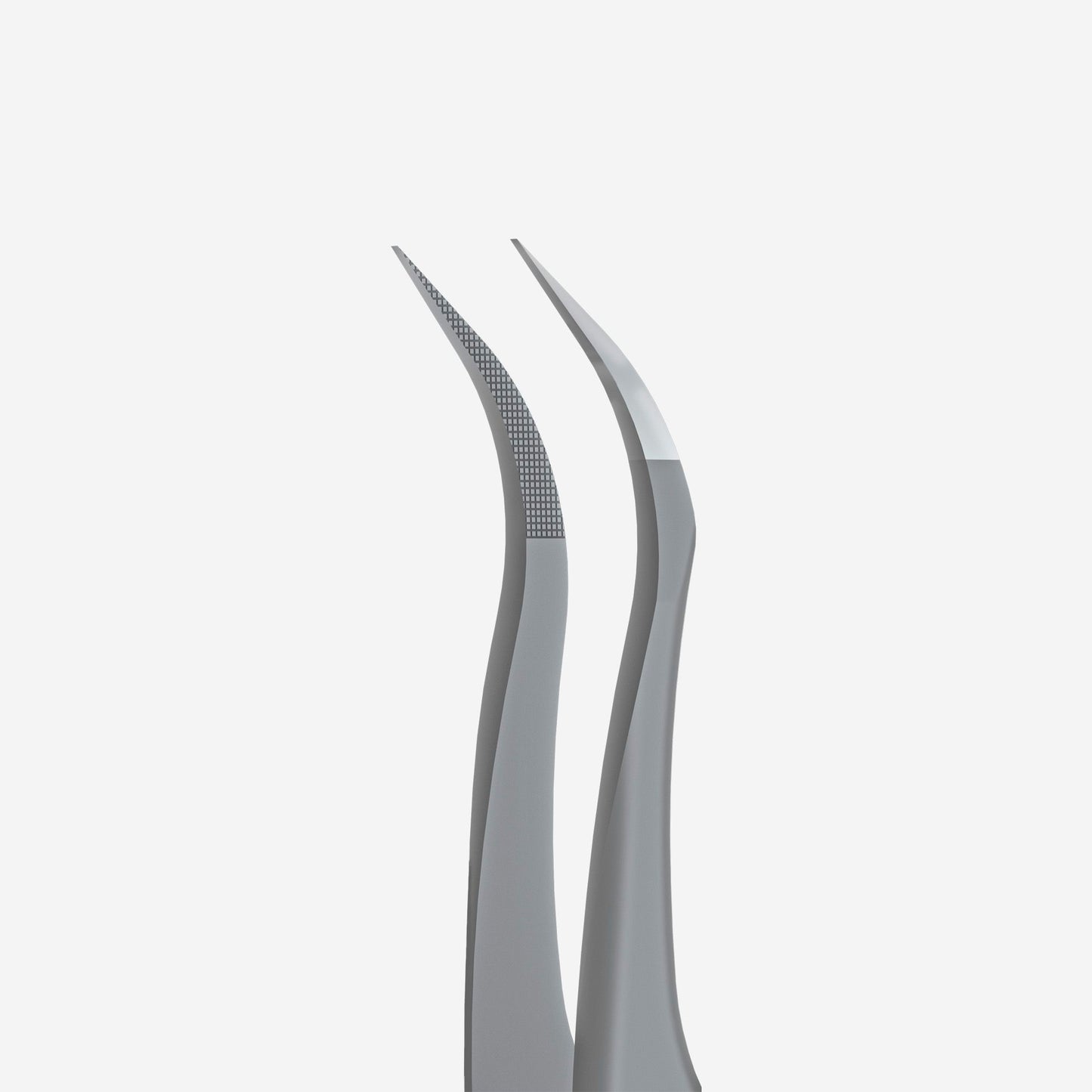 Professional eyelash tweezers with fiber tips STALEKS EXPERT 45 TYPE 1 (curved)