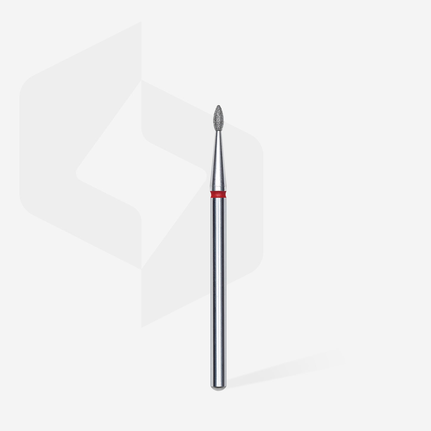 Diamond nail drill bit drop red STALEKS EXPERT head diameter 1,6 mm / working part 4 mm