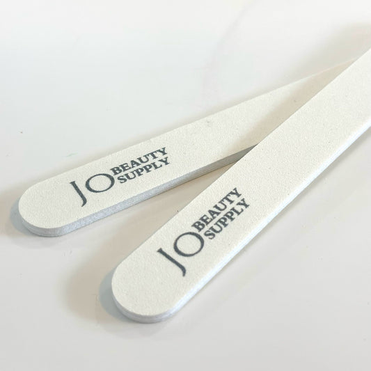 White nail file 100/180 grit round shape