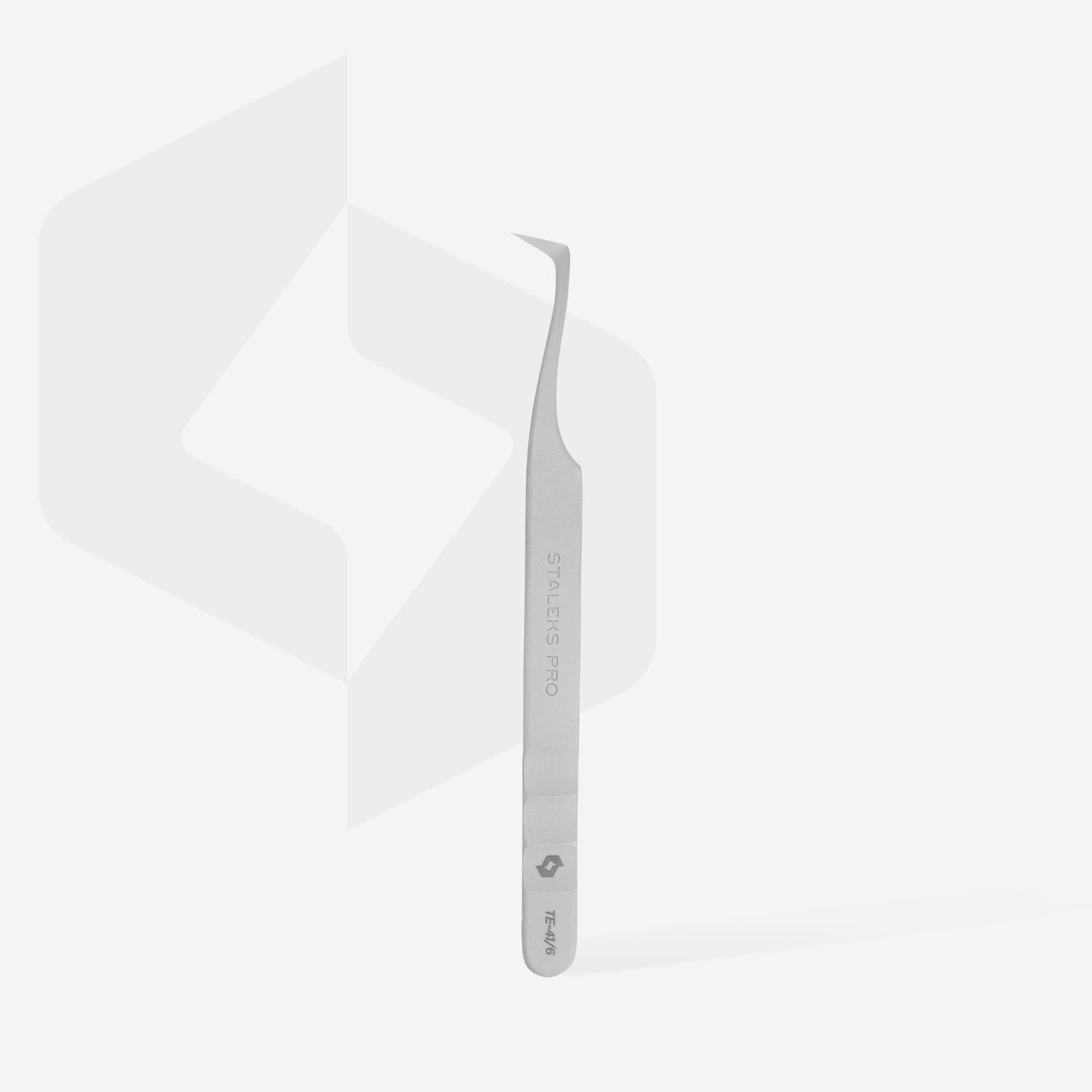 Professional eyelash tweezers STALEKS EXPERT 41 TYPE 6 (L-shaped, 75′)