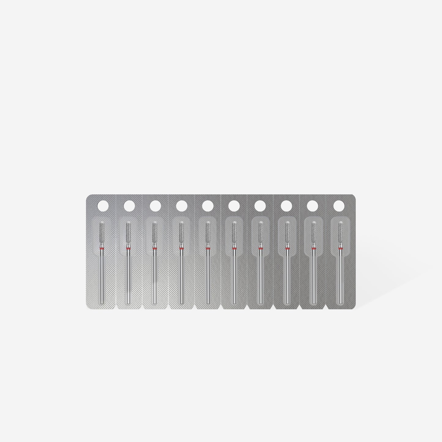 Diamond nail drill bit rounded cylinder red STALEKS EXPERT head diameter 2,5 mm / working part 10 mm