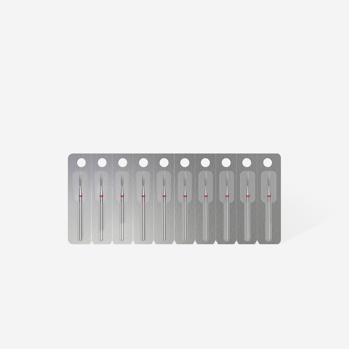 Diamond nail drill bit pointed flame red STALEKS EXPERT head diameter 2,3 mm / working part 8 mm
