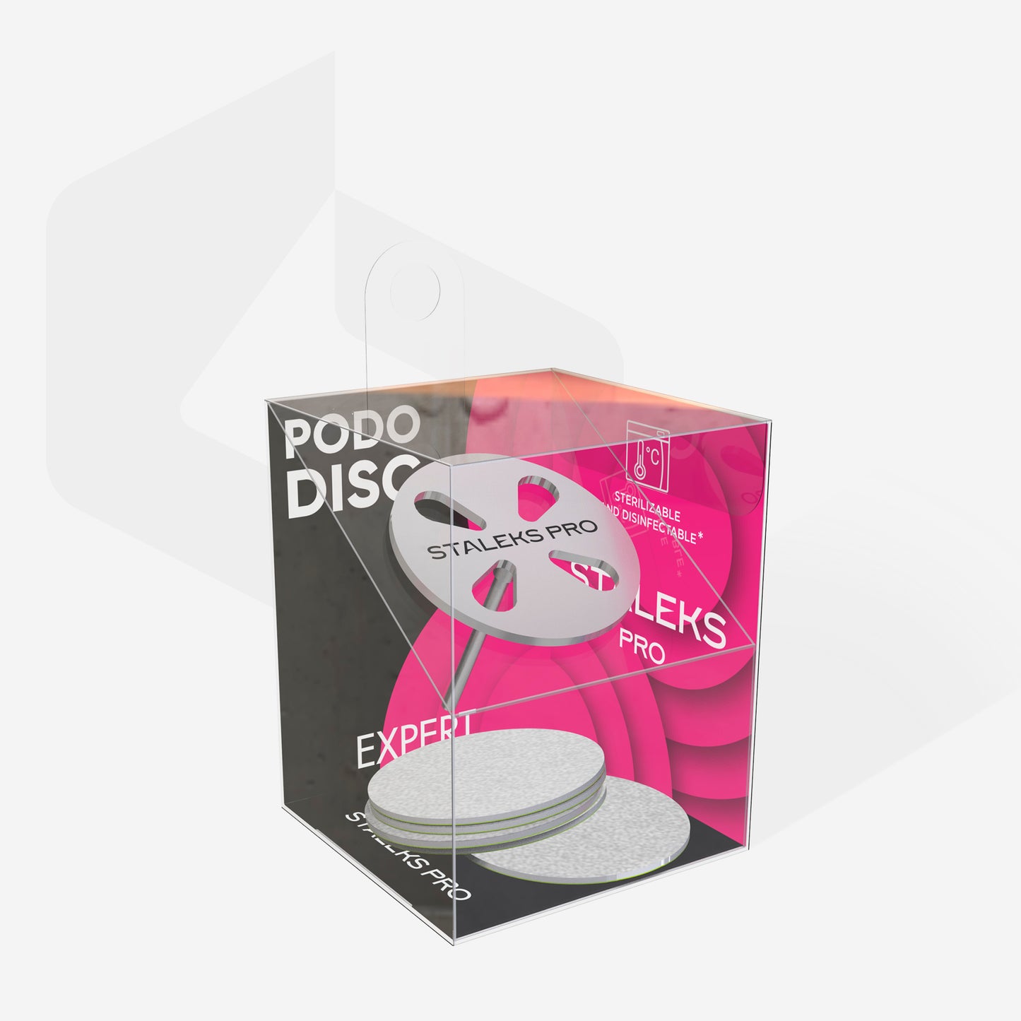 Pedicure disc STALEKS PODODISC L EXPERT and set of disposable files 180 grit 5 pcs (25 mm)