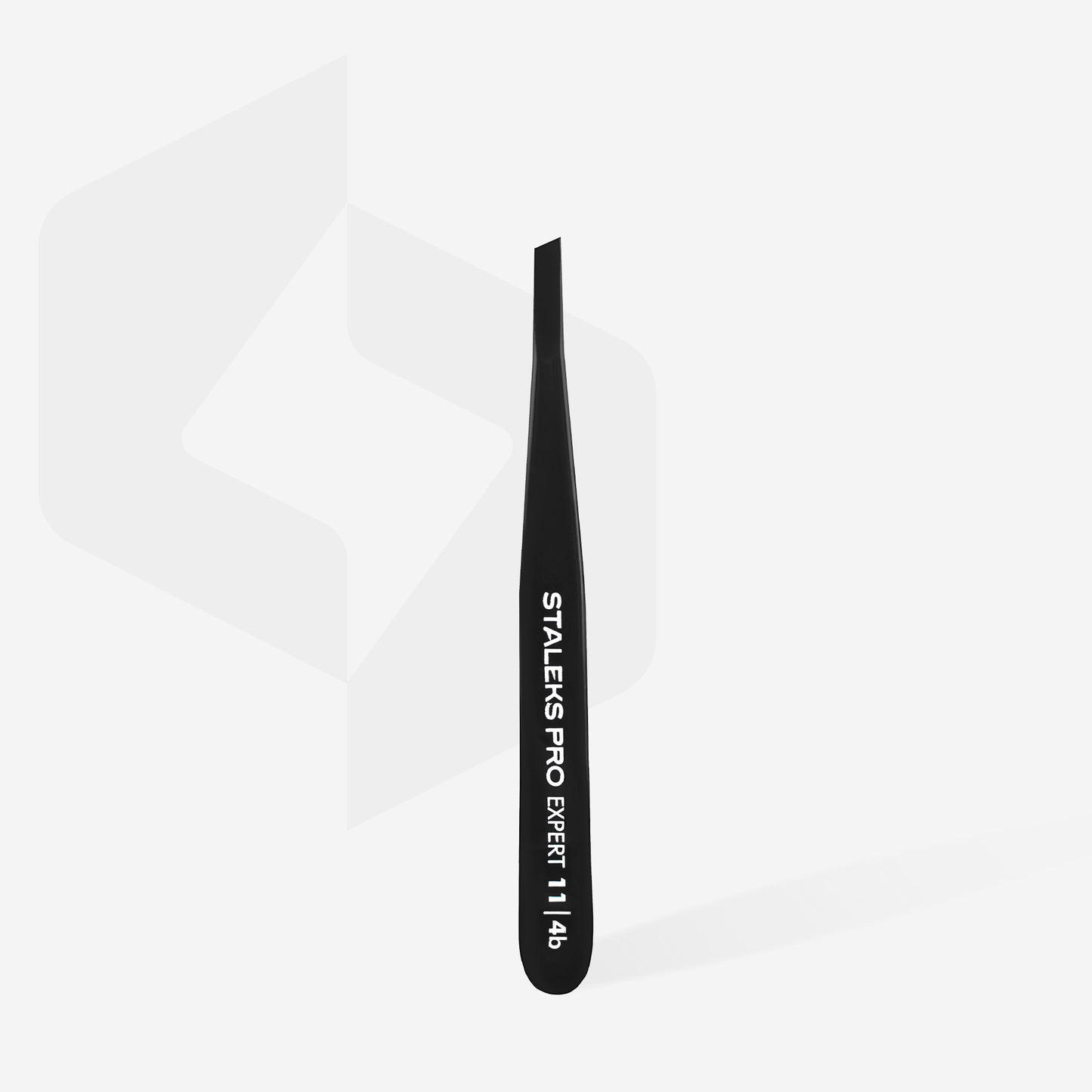 Eyebrow tweezers black STALEKS EXPERT 11 TYPE 4b (narrow beveled)