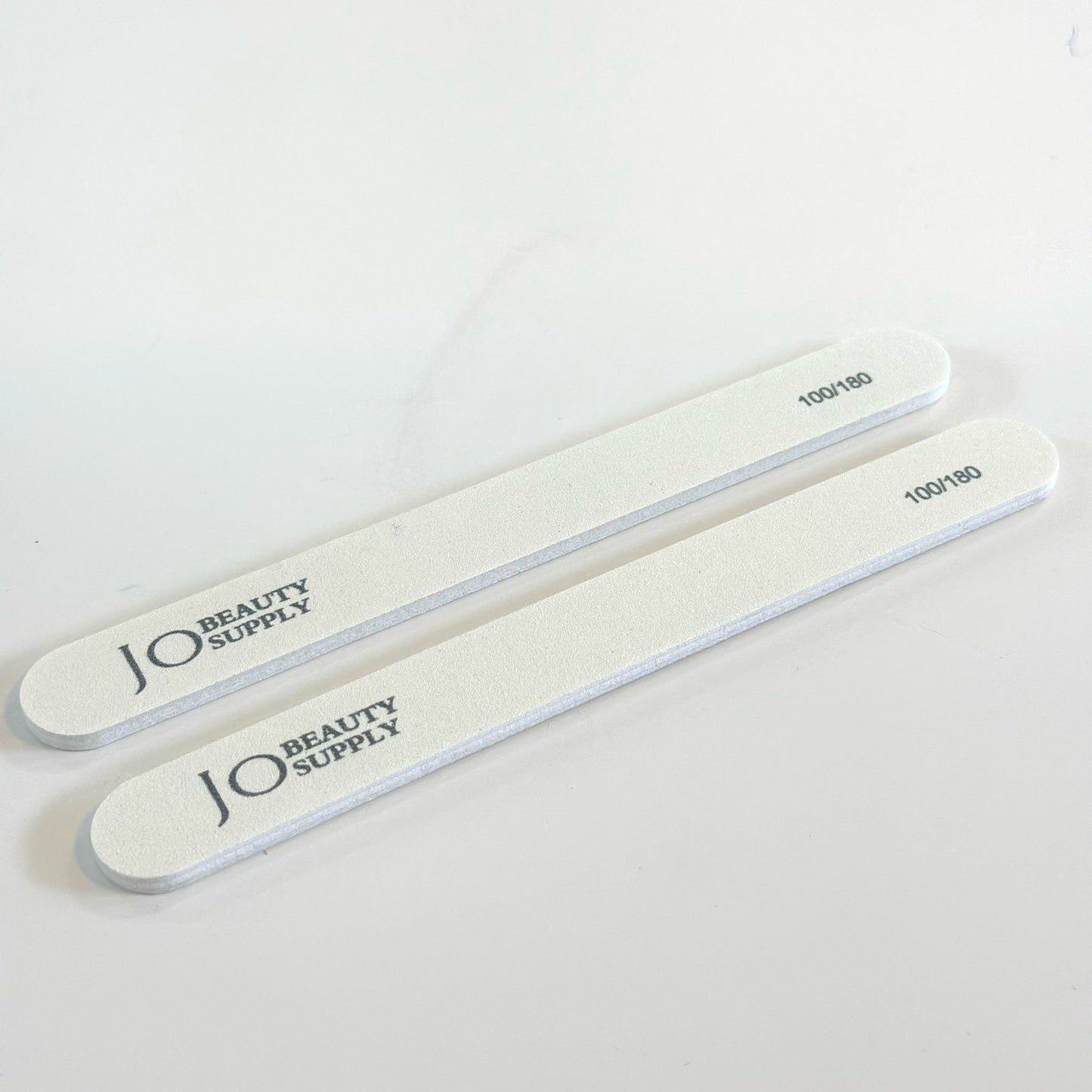 White nail file 100/180 grit round shape