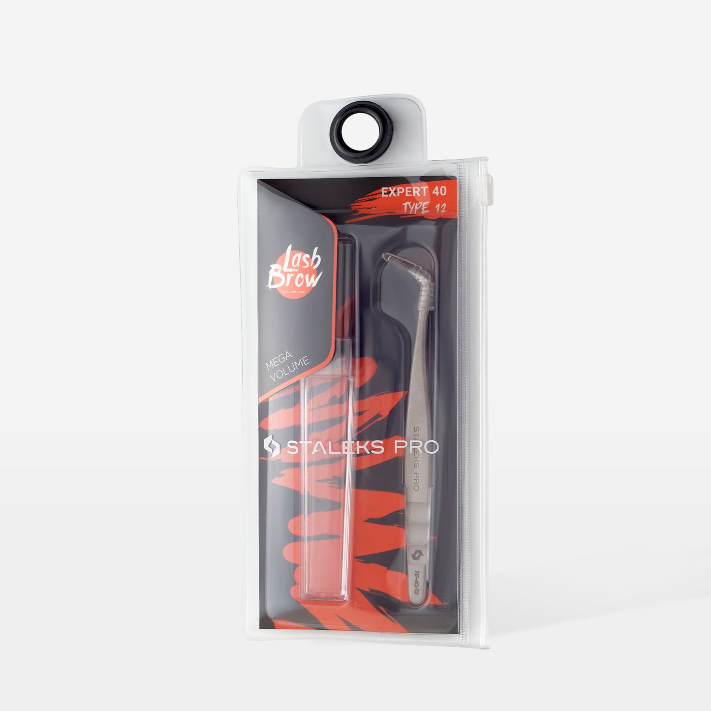 Professional eyelash tweezers STALEKS EXPERT 40 TYPE 12 (L-shaped, 65′)