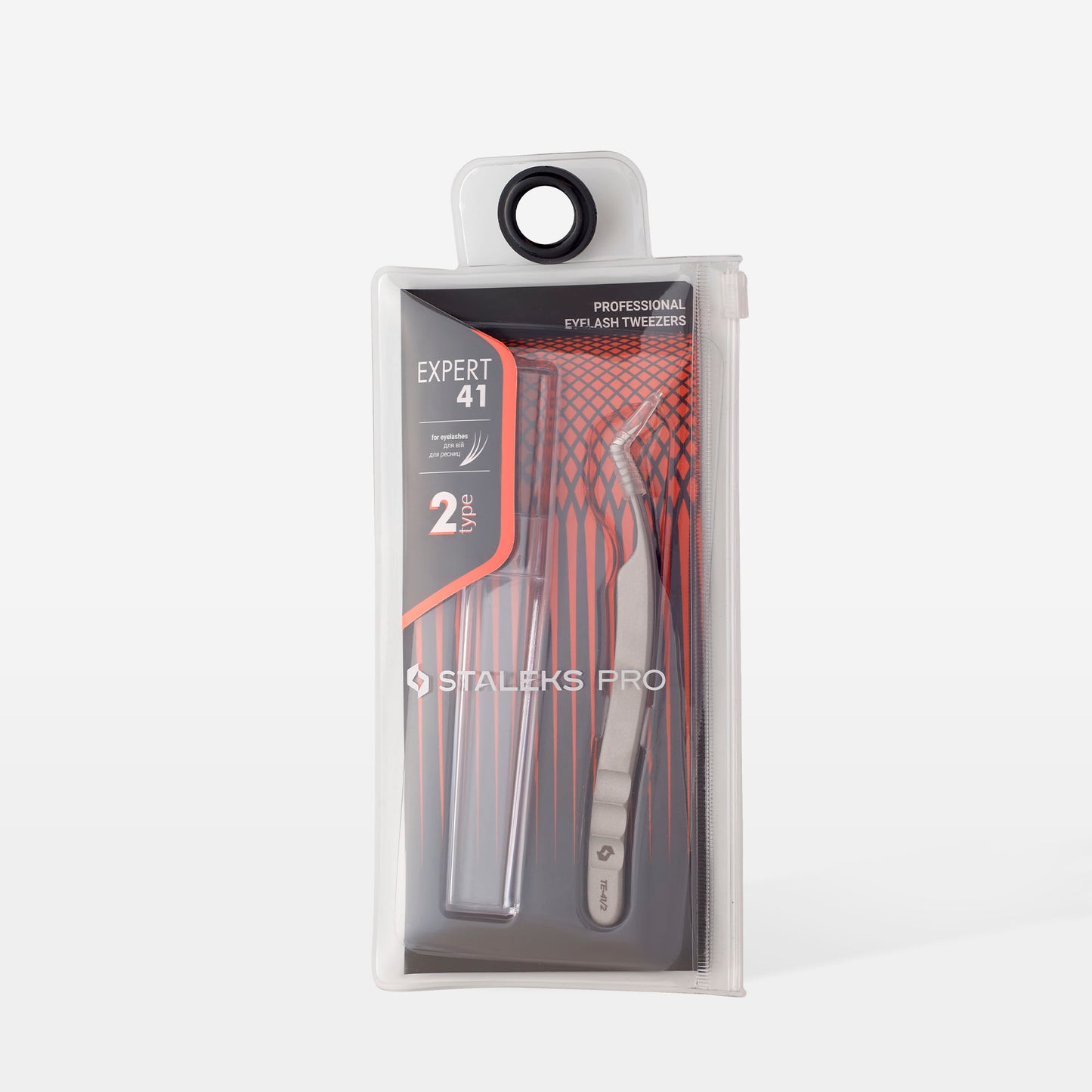Professional eyelash tweezers STALEKS EXPERT 41 TYPE 2 (L-shaped, 40′)
