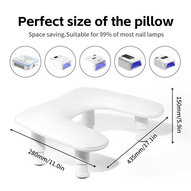 Adjustable U-Shaped Arm Rest - White